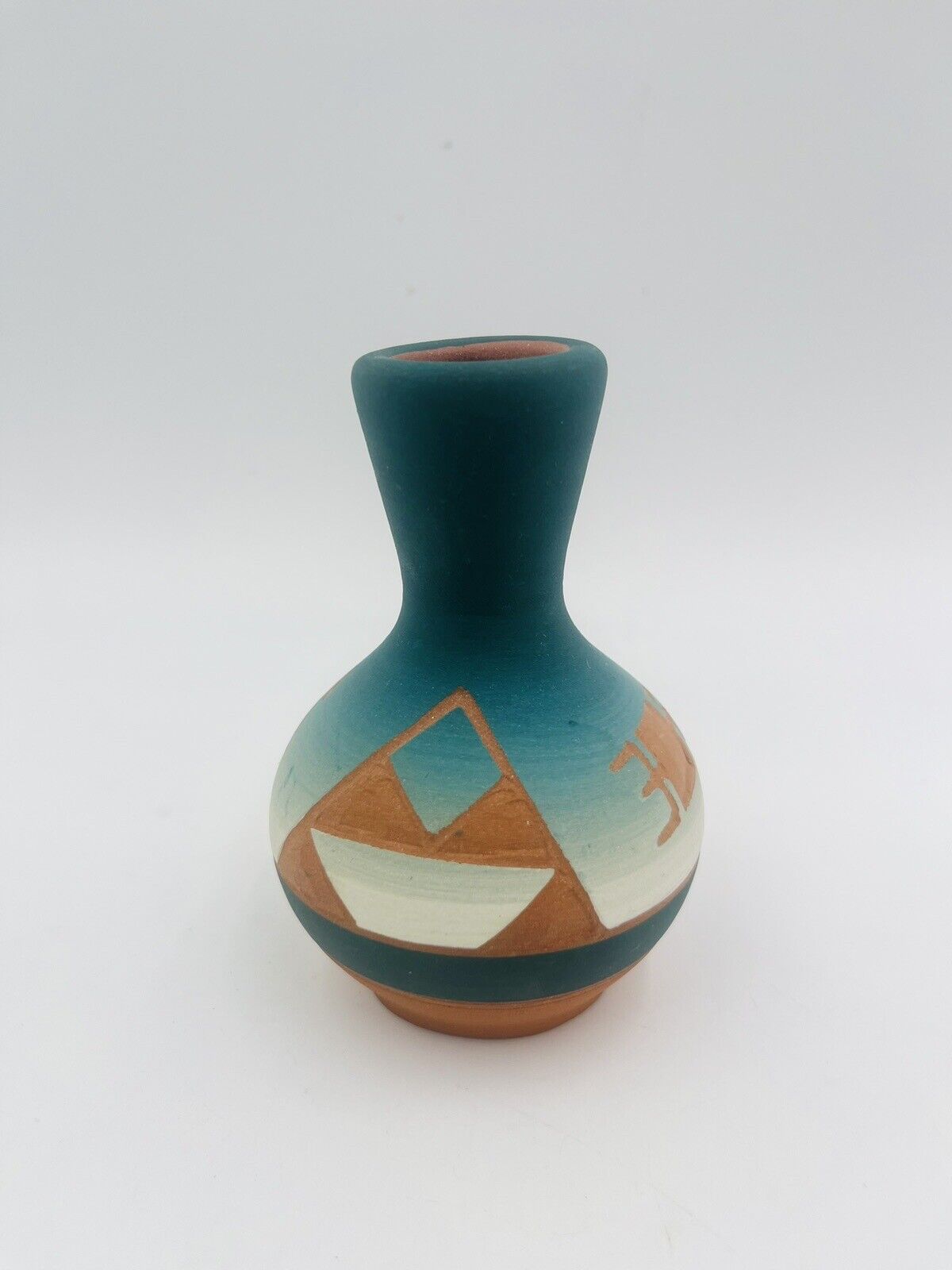 High Elk Signed Handmade Sioux Pottery Bud Vase