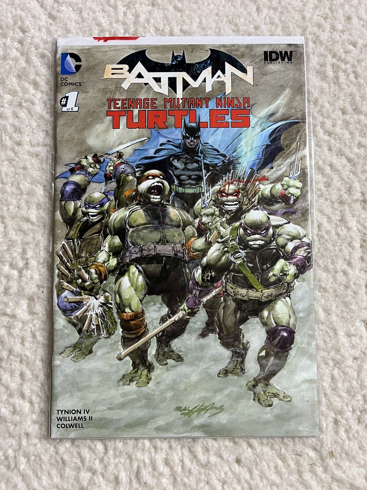 Batman Teenage Mutant Ninja Turtles #1 DC IDW Comics 2015 Neal Adams With COA NM