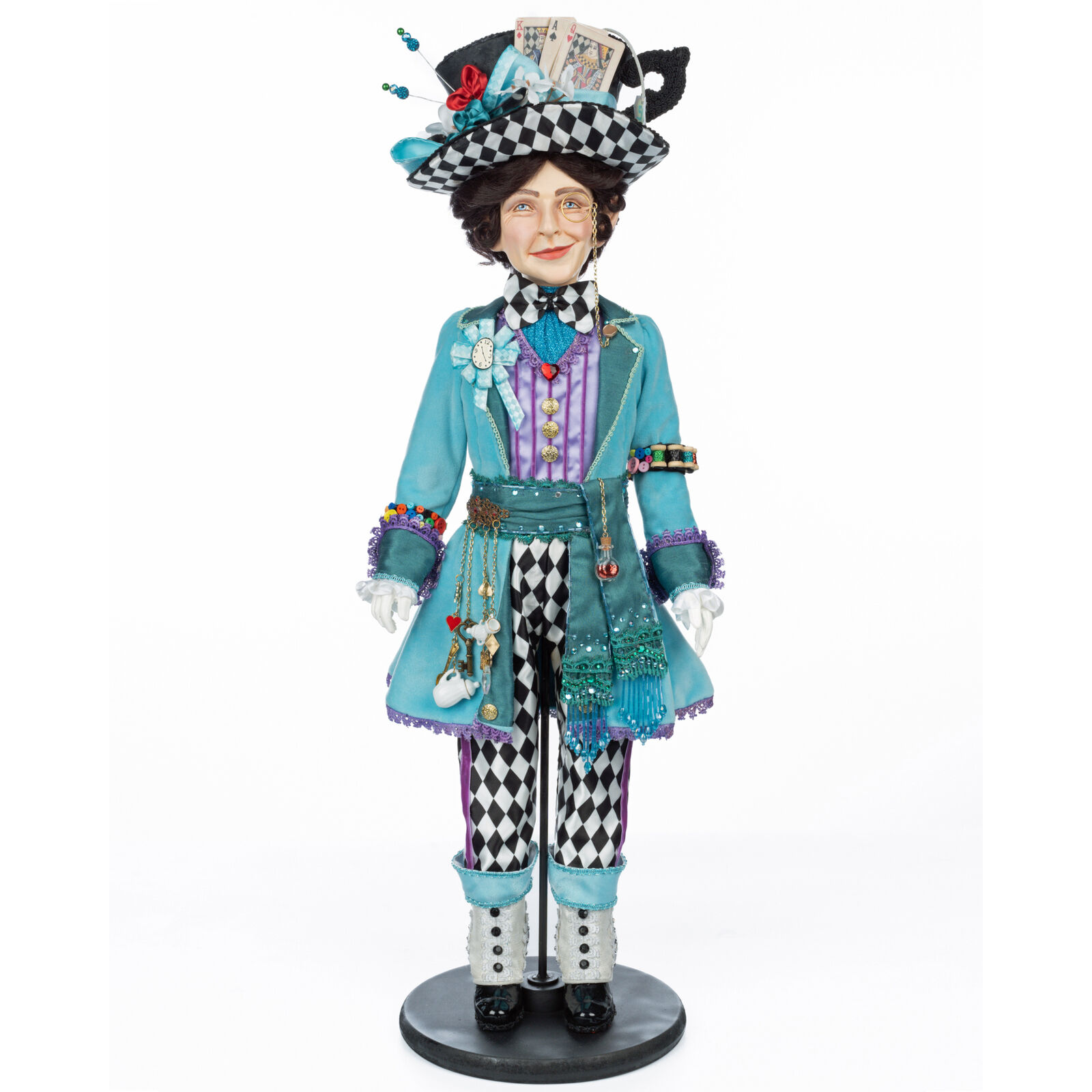 Katherine's Collection Hearts & Wonderland Mad Hatter Doll, 24-Inch