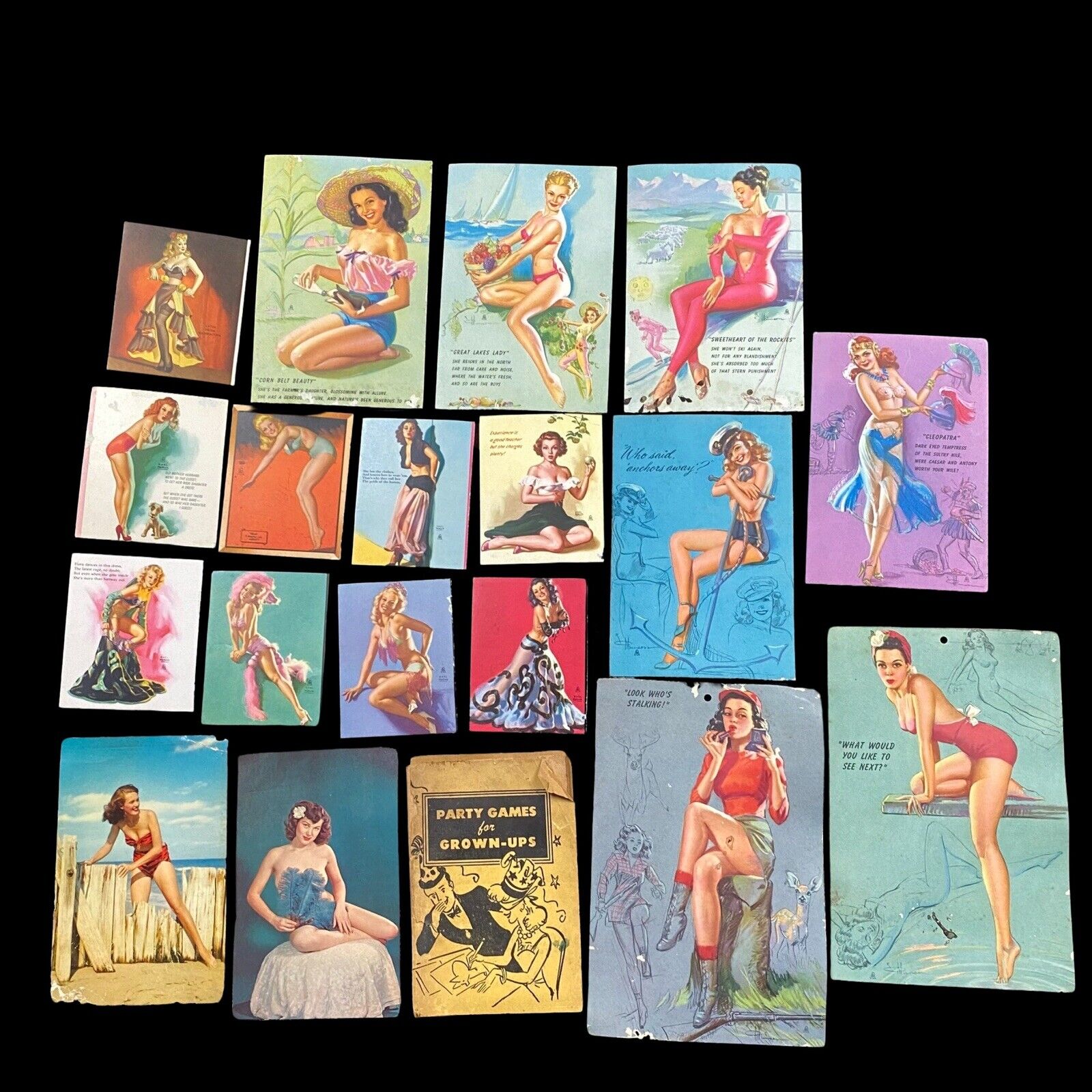 WWII Era Arcade Pin Up Girls Sweetheart Pin-ups Women Risque 