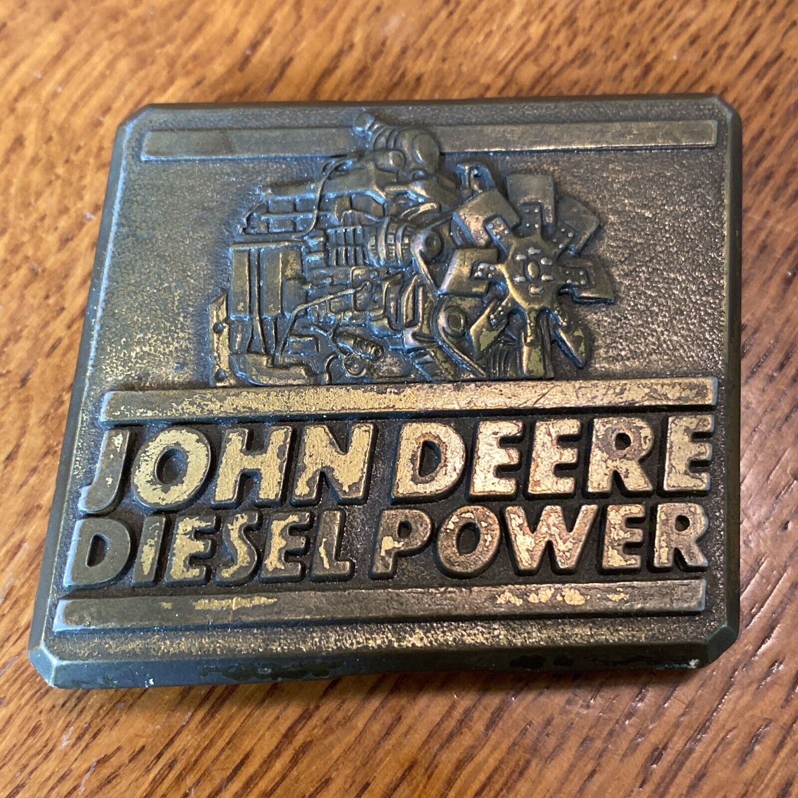 1989 John Deere Diesel Power Bronze Belt Buckle