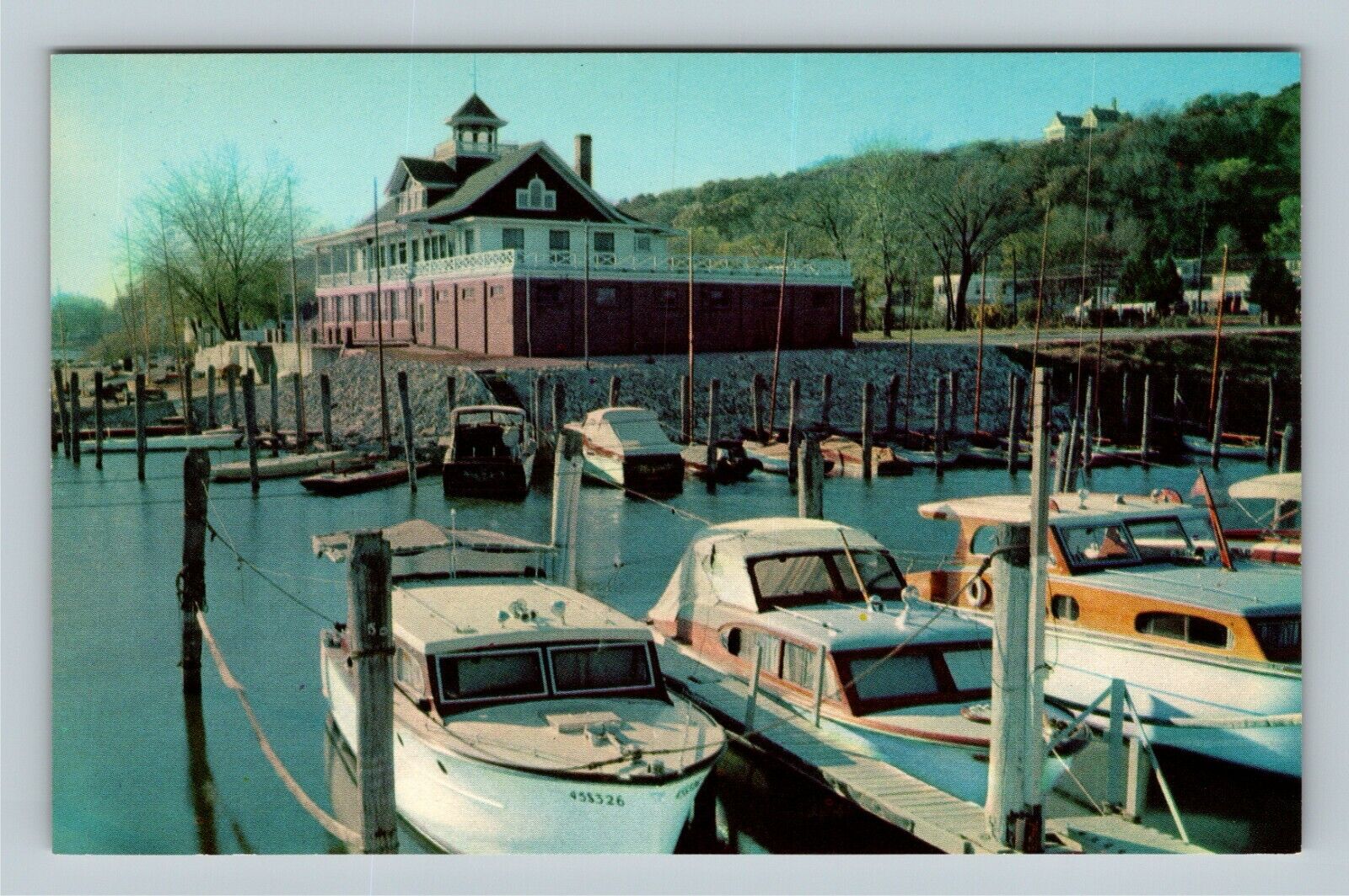 Peoria IL, Illinois Valley Yacht & Canoe Club, Illinois Vintage Postcard