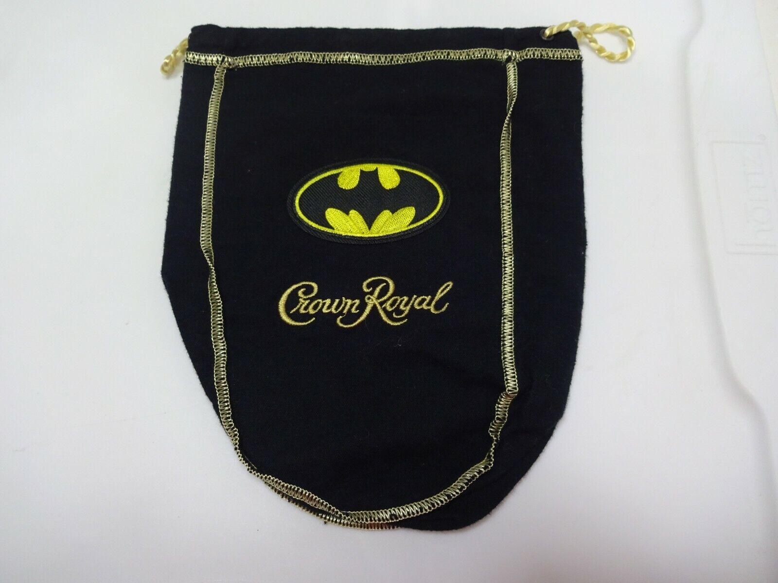 Custom Crown Royal Black Bag w/ Batman Patch