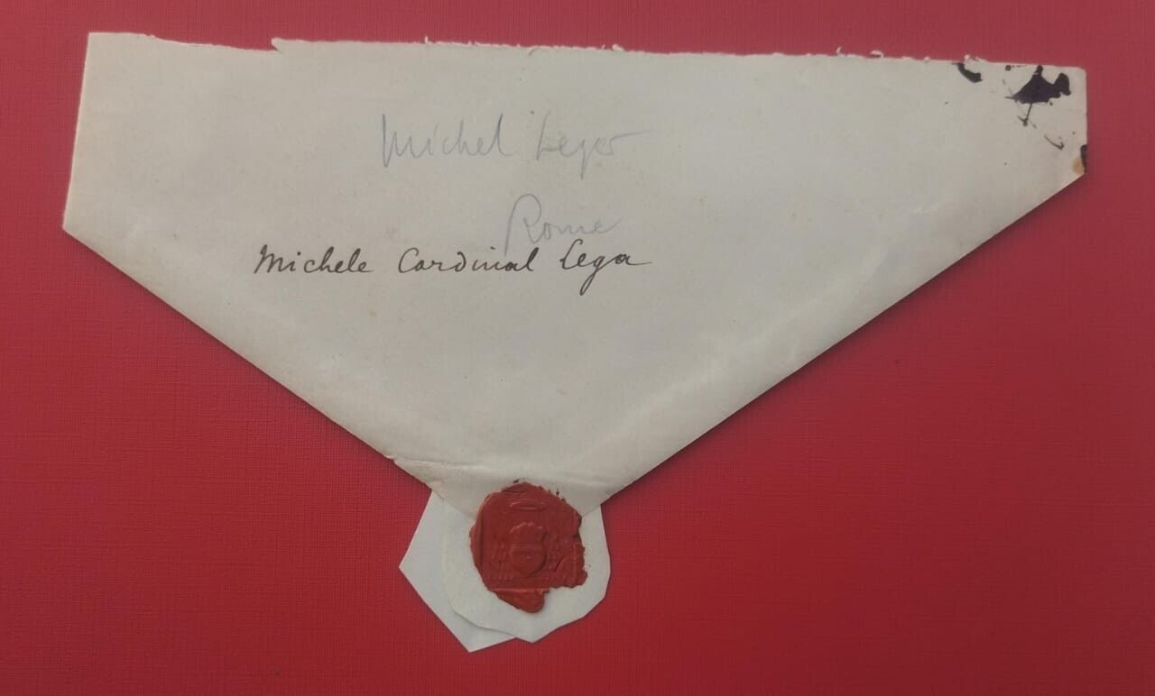 Cardinal Michele Lega\'s Historical Wax Seal - Vatican Diplomatic Artifact