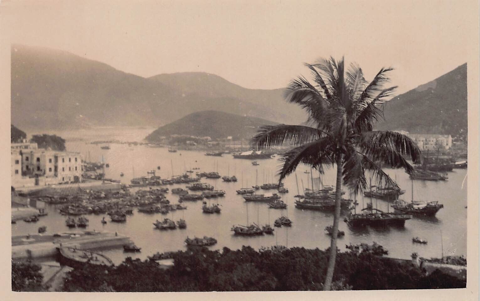 RPPC China Hong Kong Harbor Early 1900s Photo Vtg Postcard D12