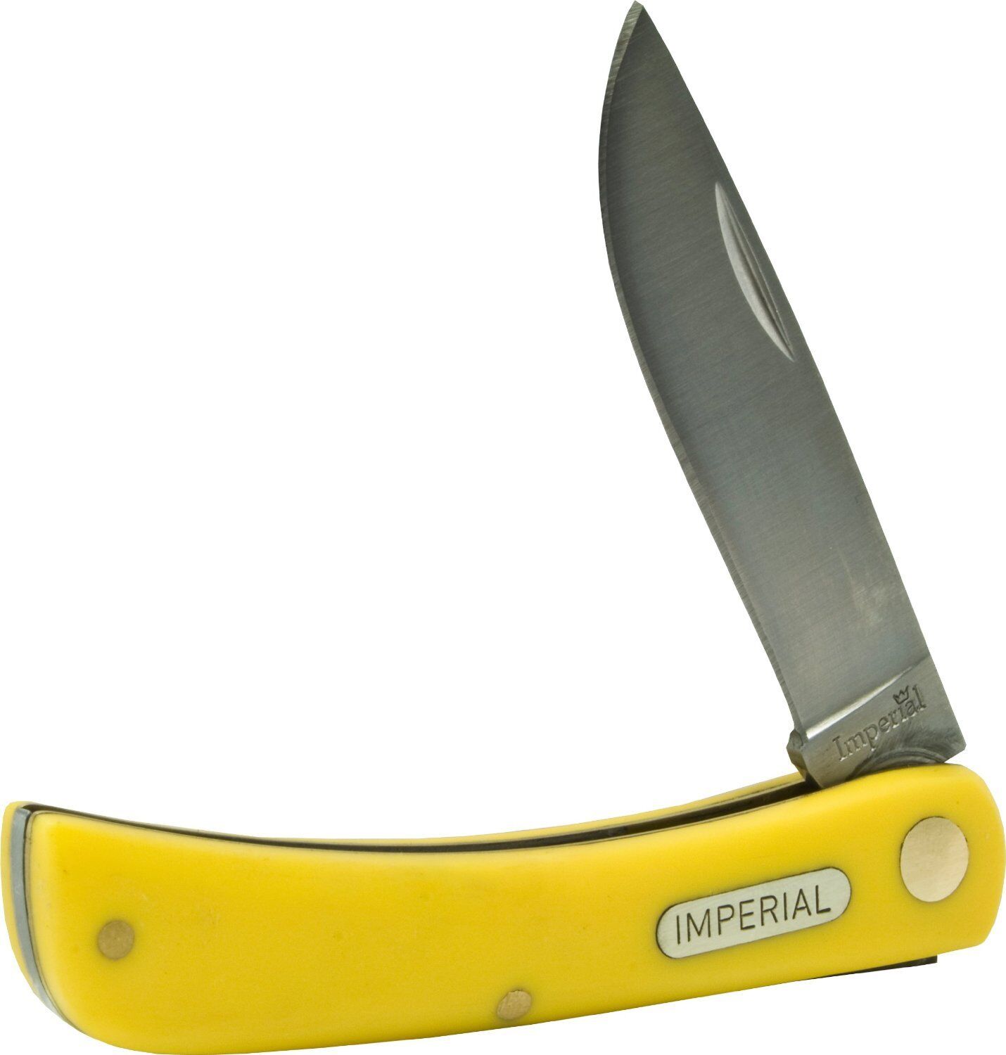 Imperial Schrade Sod Buster Yellow Handle Folding Pocket Knife IMP22Y