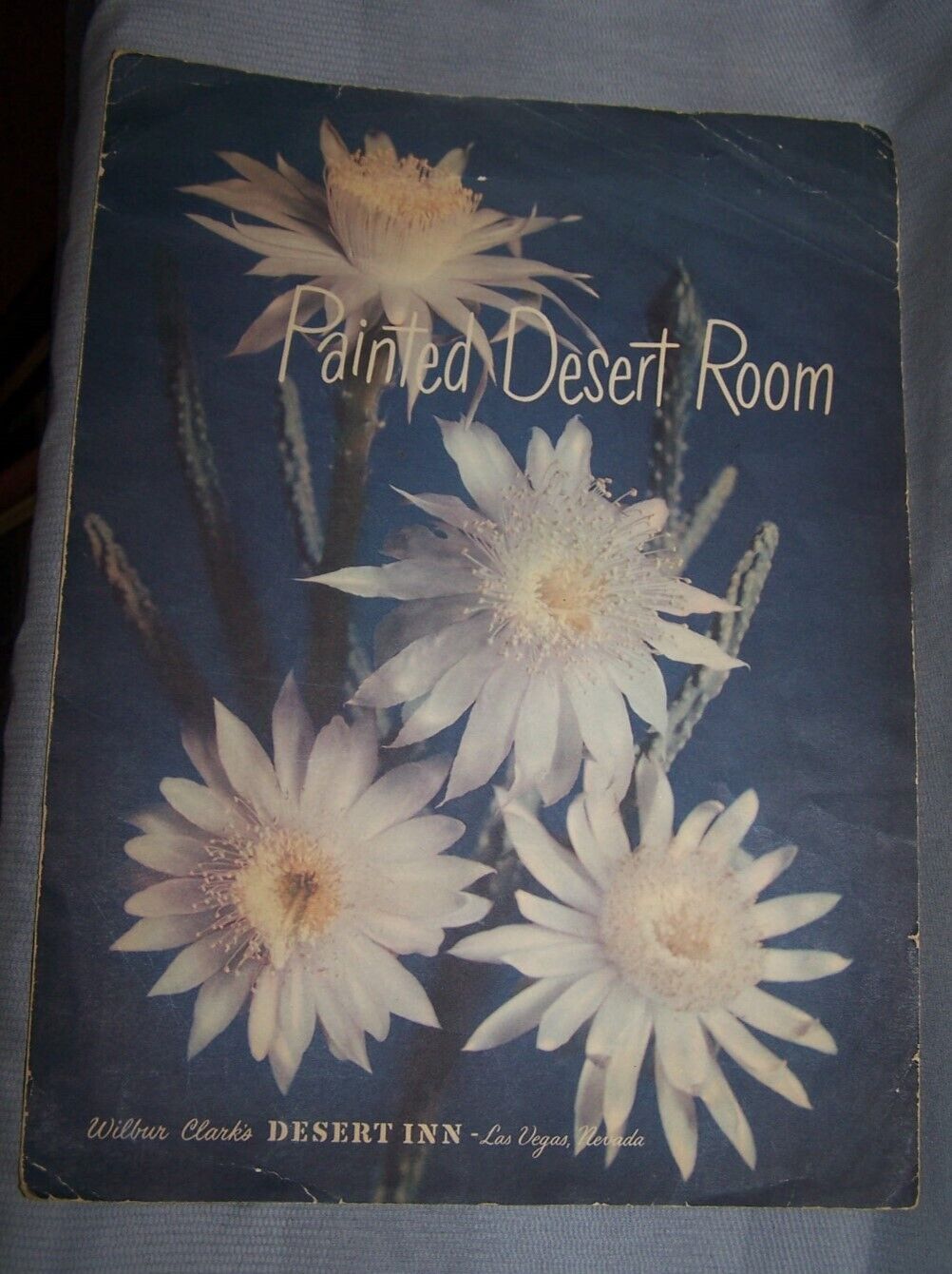 Jimmy Durante Autographed Desert Inn Las Vegas Program Menu 1950