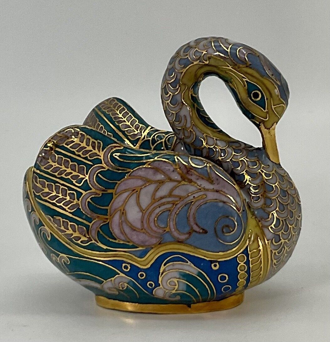 FABERGE IMPERIAL PALACE CLOISONNE The Sovereign Swan - FRANKLIN MINT - 1991