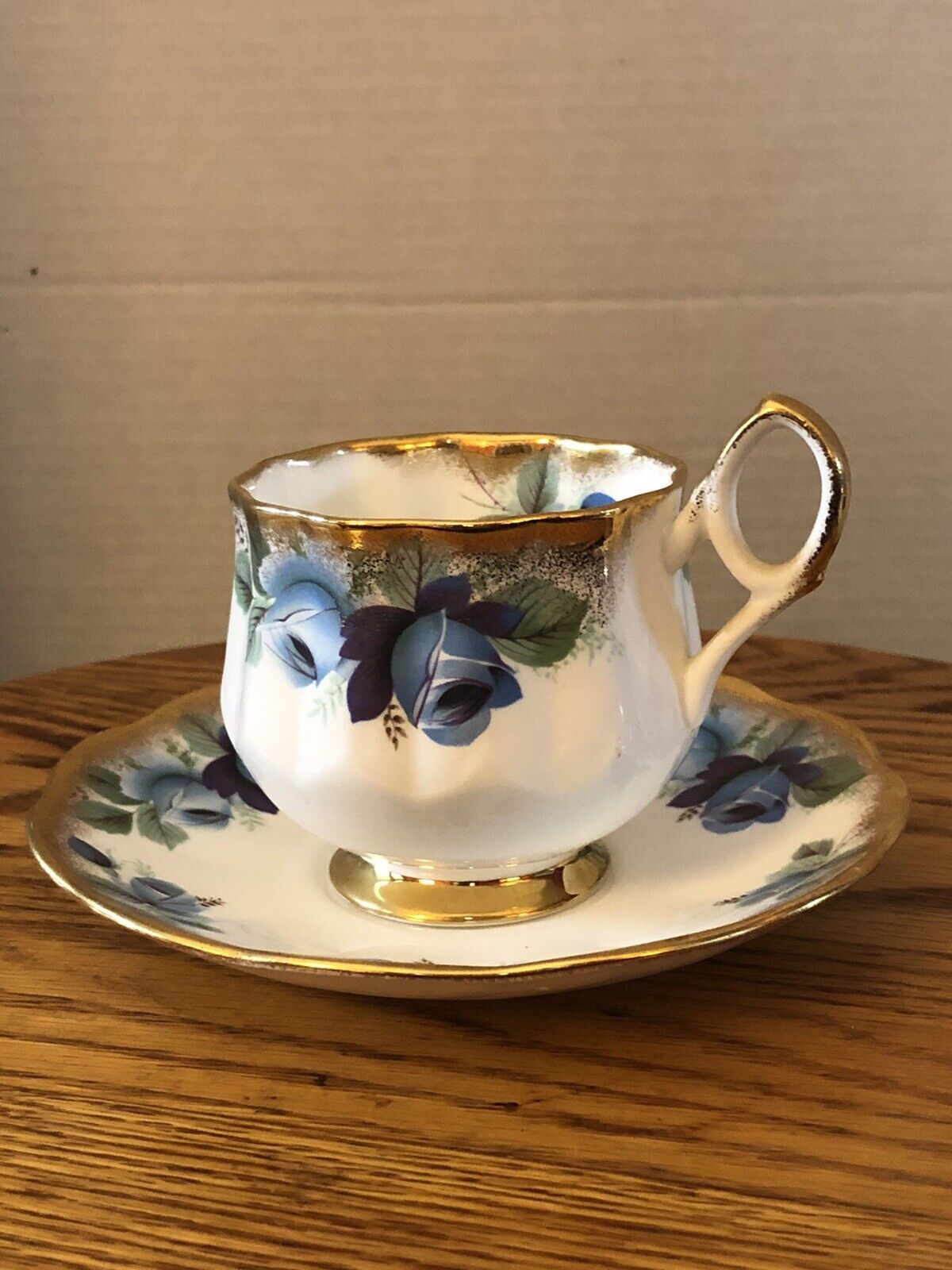 Vintage Taylor & Kent Teacup & Saucer. “Elizabethan” Pattern. England. Numbered.