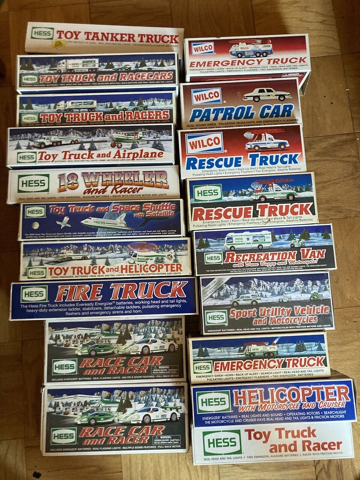RARE 21 Vehicle Hess/Wilco Toy Lot New Vintage