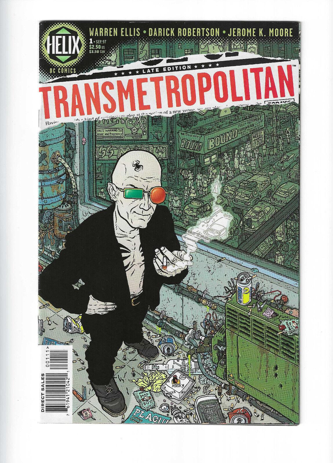 TRANSMETROPOLITAN # 1 - #6 - DC COMICS 1ST APPEARANCE SPIDER JERUSALEM 1997 VF+