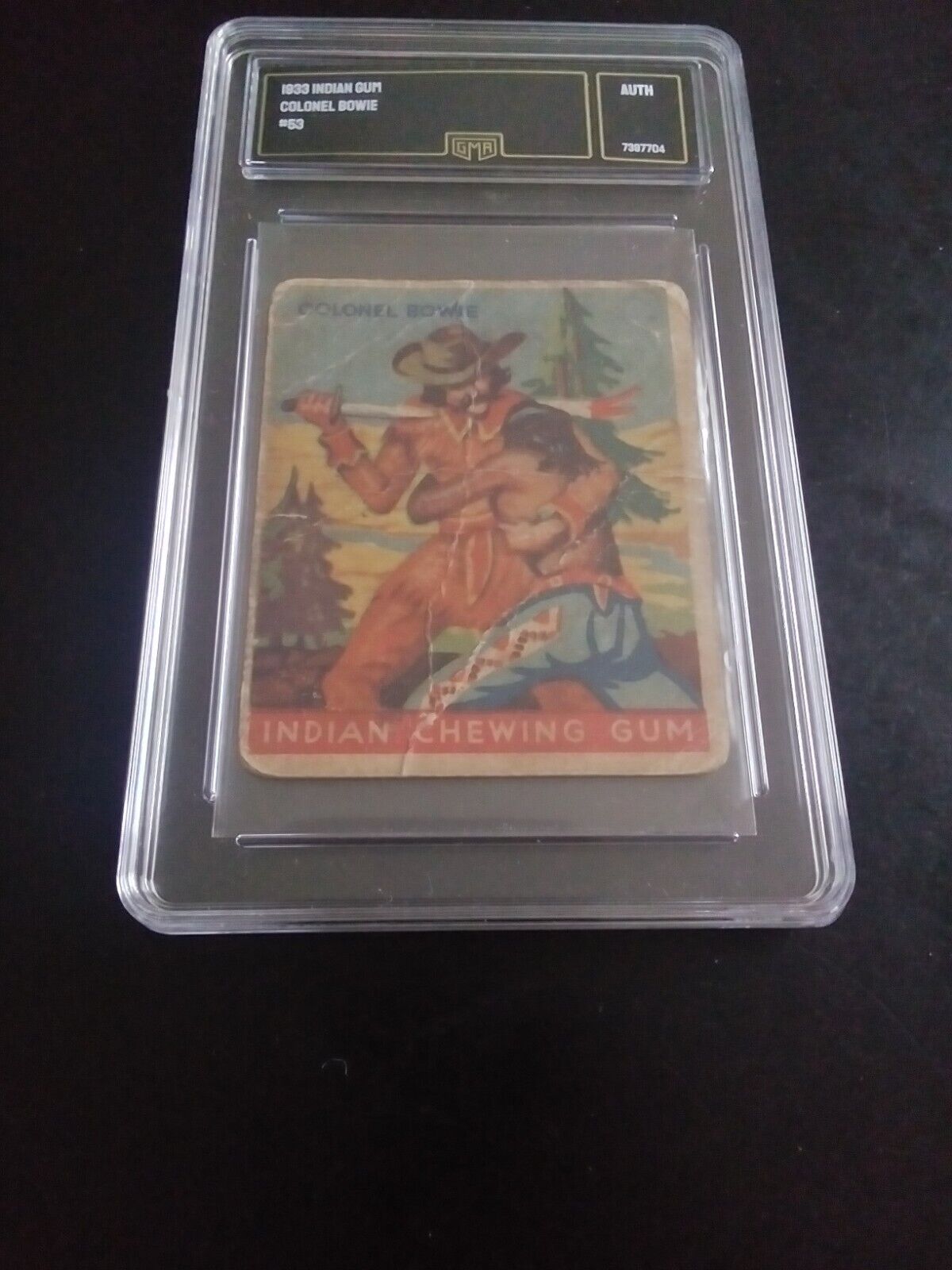 1933 Goudey Indian Gum Colonel Bowie #53 Graded GMA Authentic