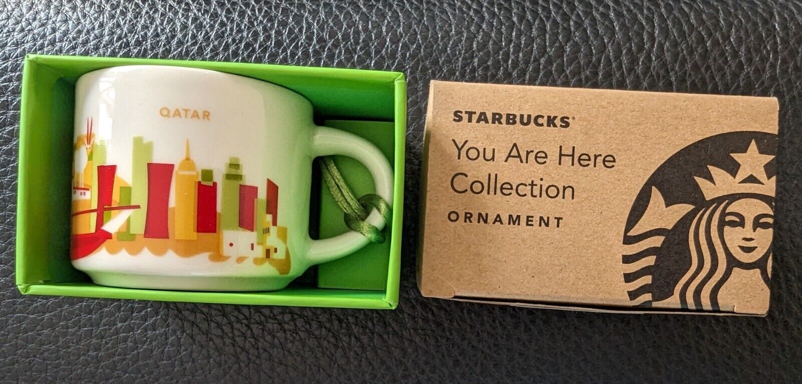 STARBUCKS QATAR YAH (You Are Here) Ornament mug 2 oz, NIB, RARE, fast shipping