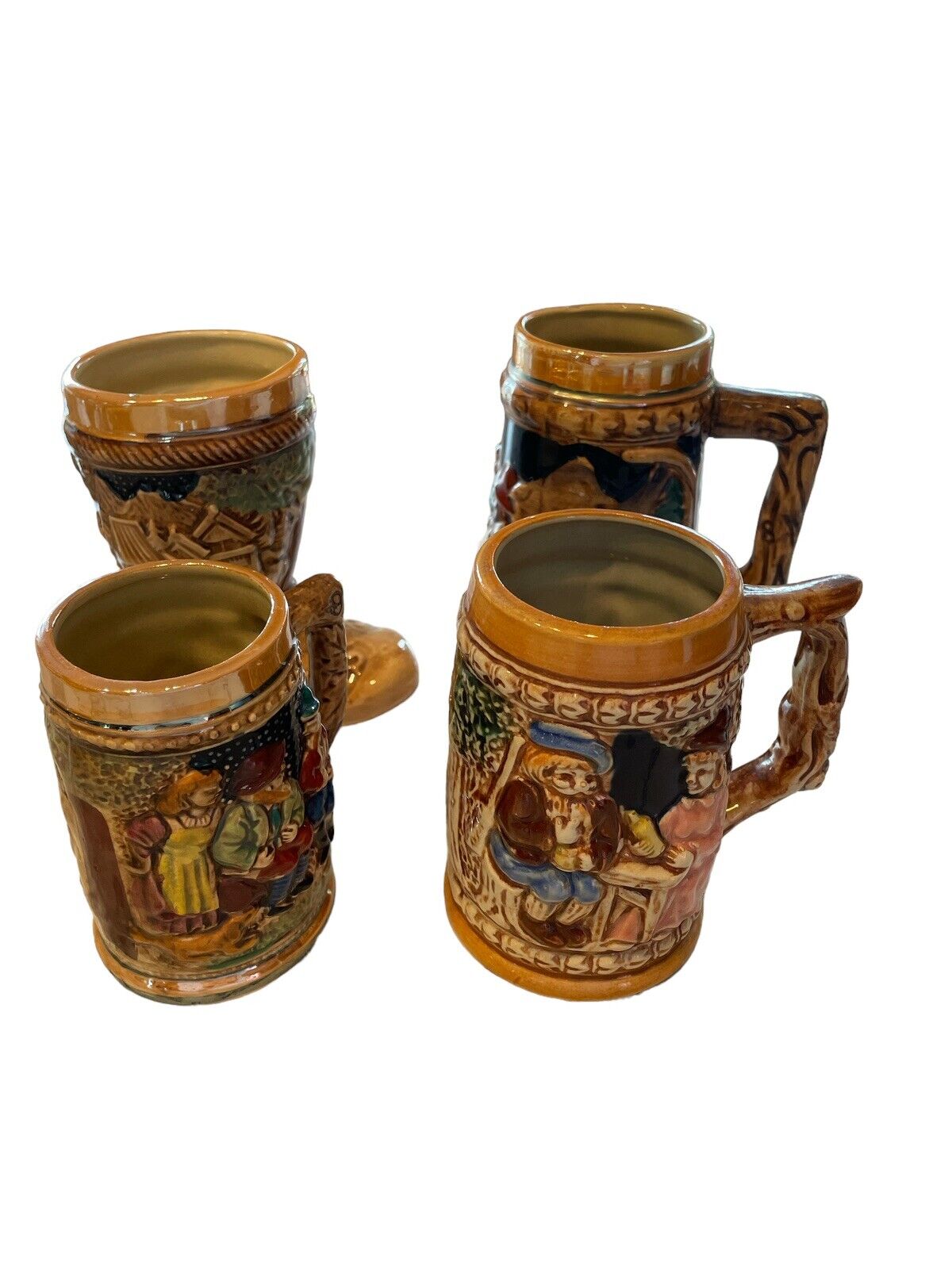 3 Vintage Collector Ceramic Beer  Mugs 1 Boot Made in Japan 4 Total