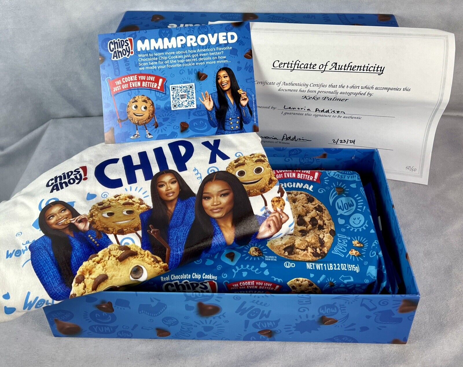 Chips Ahoy MMMProved Keke Palmer Fan Box Cookies+Large SIGNED T-Shirt #50 of 50