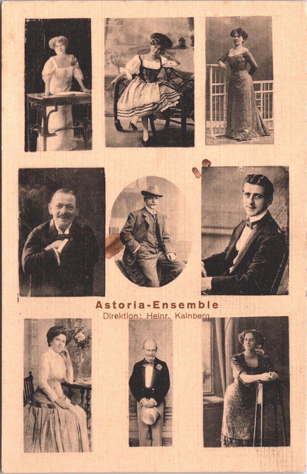 Astoria Ensemble Direktion Heinr Kalnberg Vintage Postcard 09.48