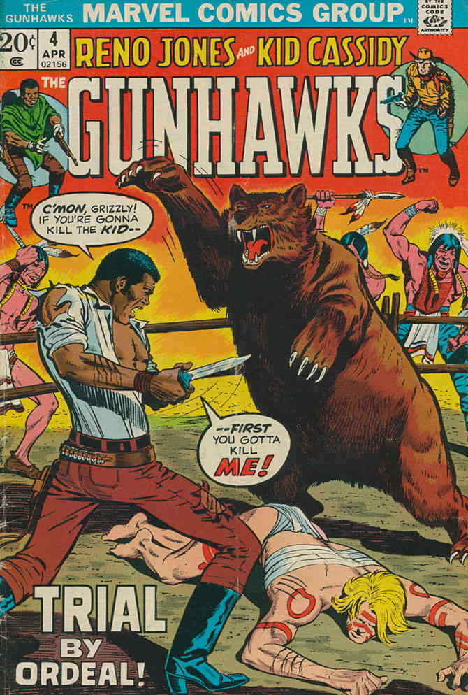 Gunhawks #4 GD; Marvel | low grade - Reno Jones - Kid Cassidy western - we combi
