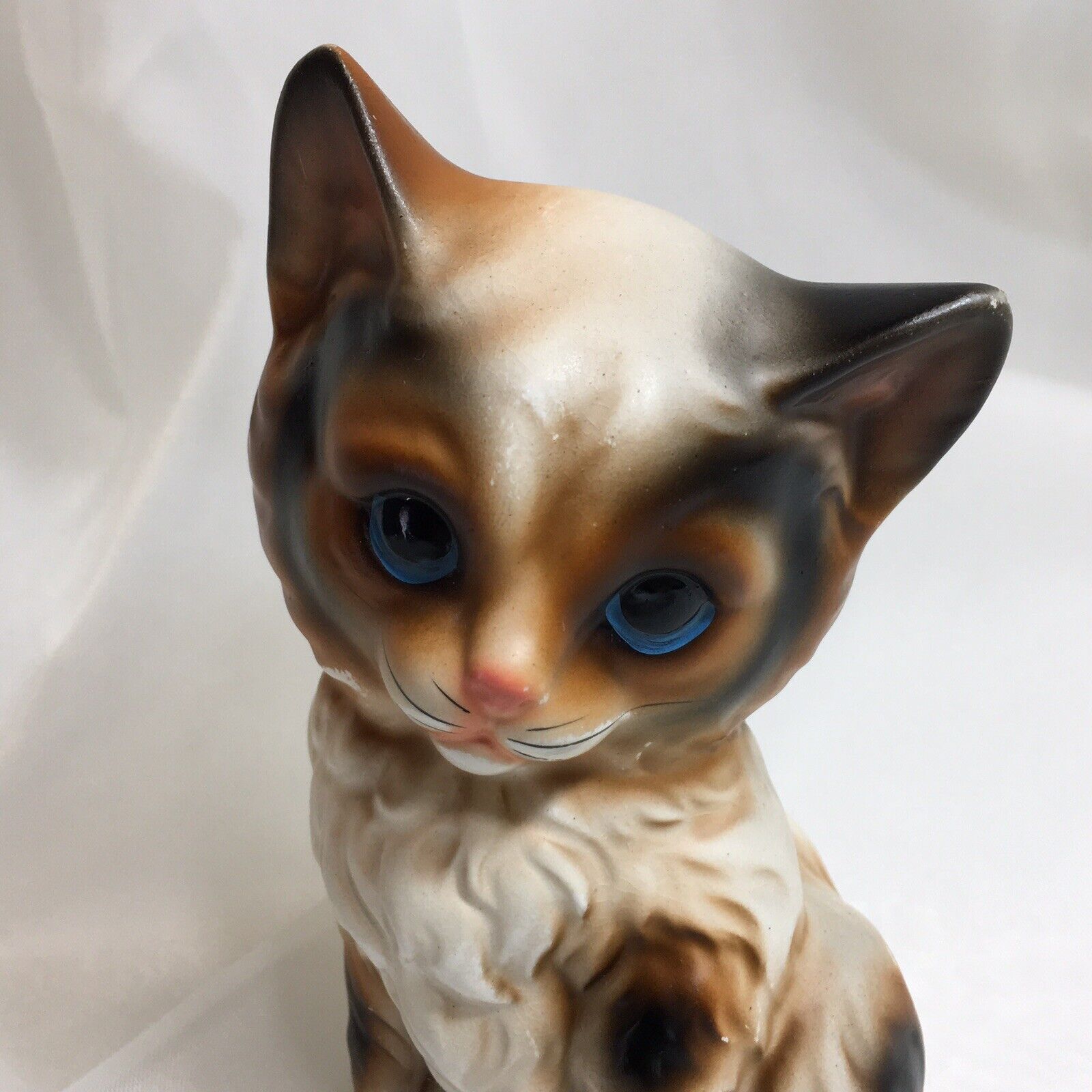 Calico Kitten, Cat Figurine, Norleans, Japan, 5.9” Vintage Porcelain❤️