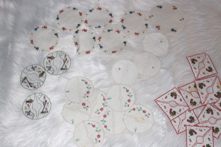 mini antique round table linens