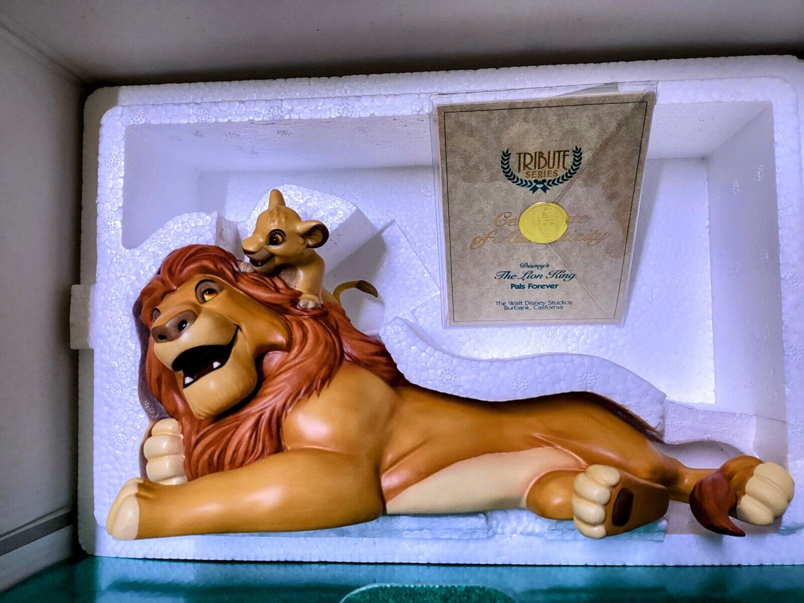 WDCC Tribute Series The Lion King 'Simba and Mufasa Pals Forever' w/box & COA