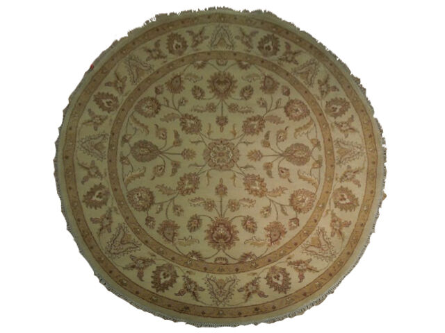10/10 Quality Agra Wool Handmade Oriental Round Rug PIX-15785