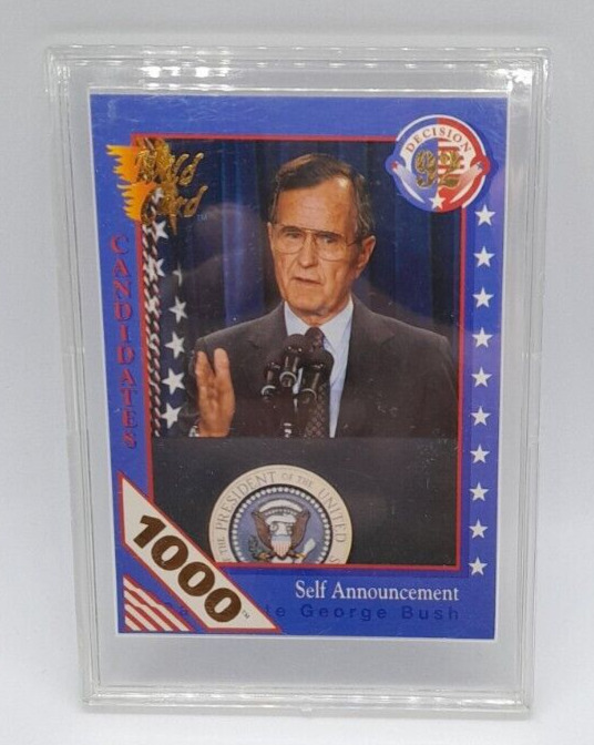 Rare 1992 Wild Card Decision 1992 George HW Bush 1000 Stripe Card #36