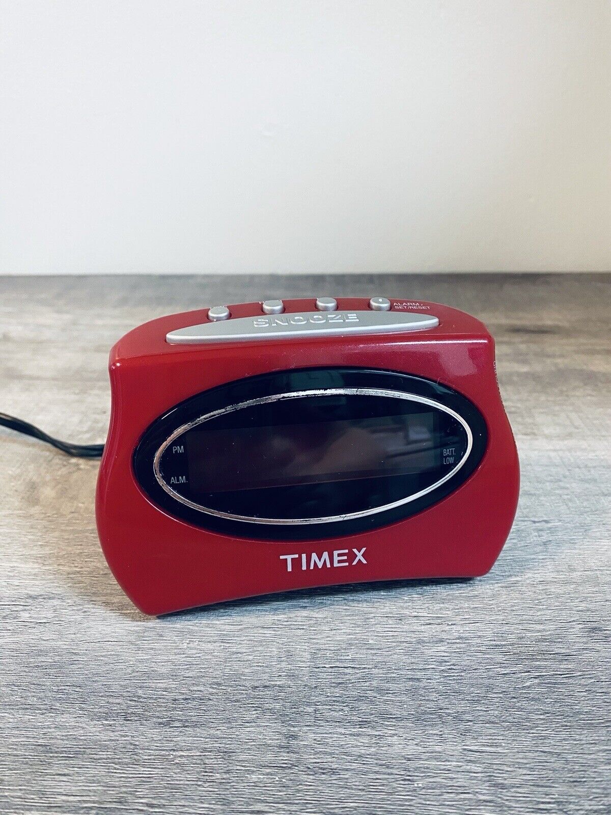 Vintage Timex Red Extra-Loud Alarm Clock Works 