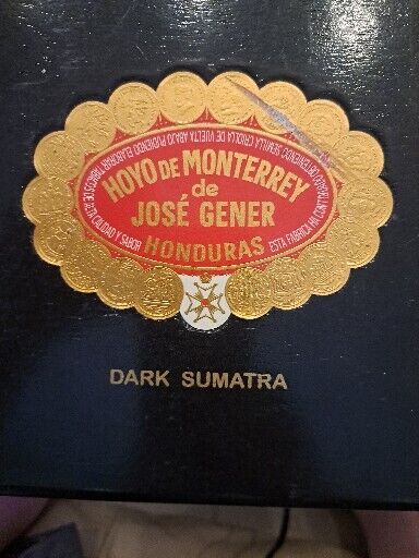 Hoyo De Monterrey Jose Gener Wood Black Cigar Box Honduras Advertising Tobacco 