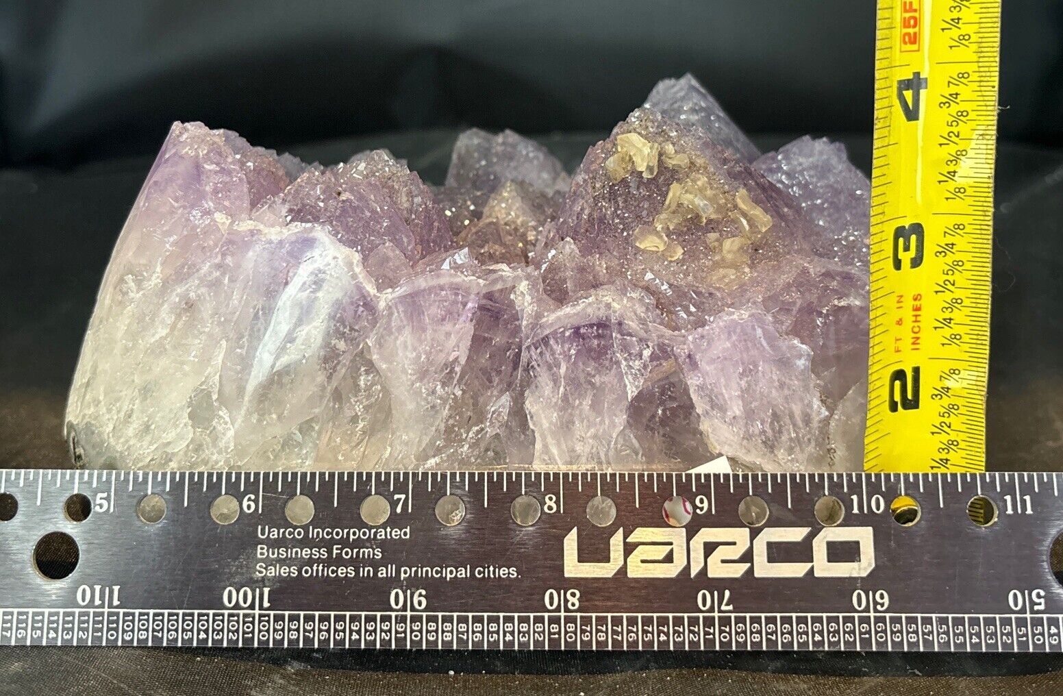 Full polished amethyst lustrous large cluster crystals