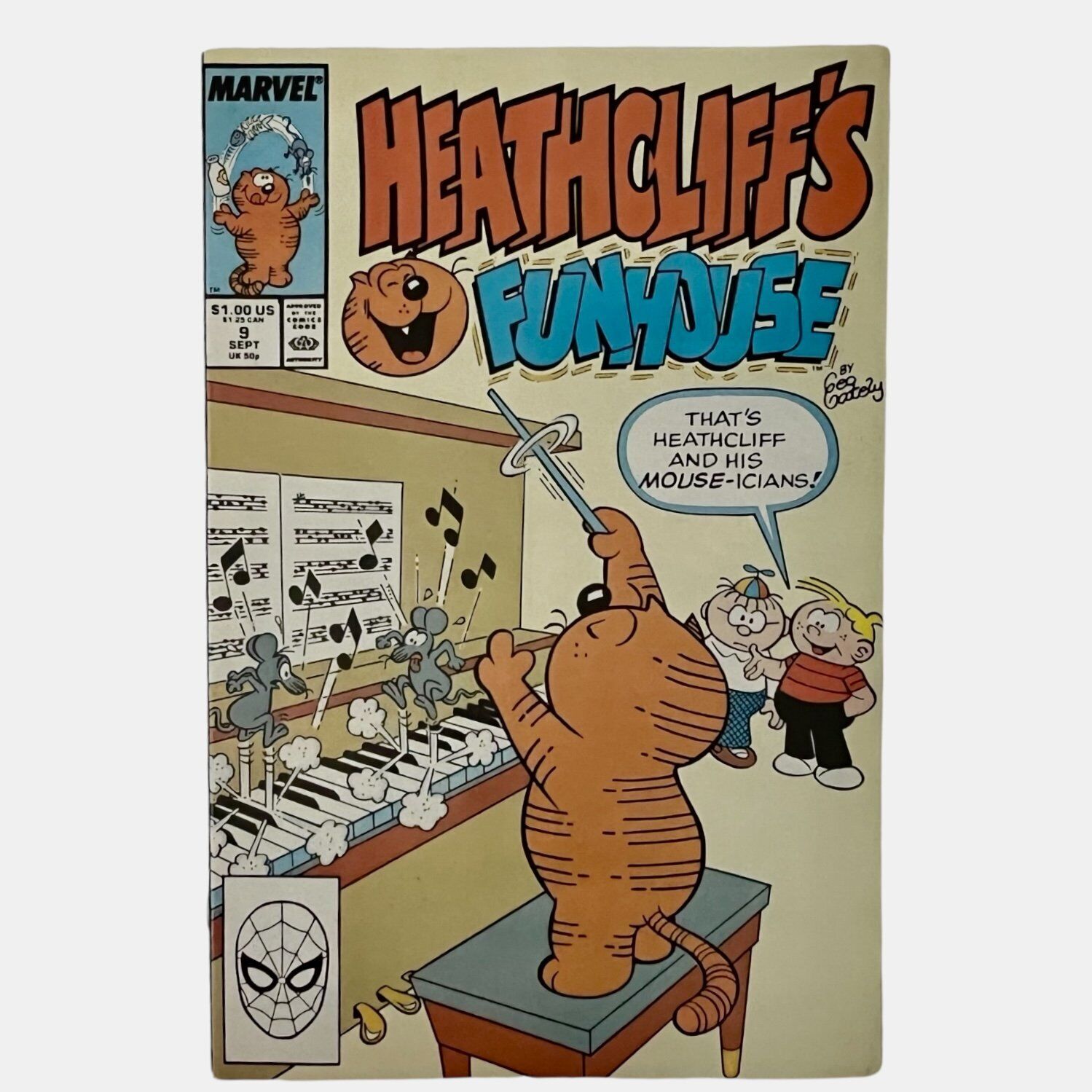 Heathcliff\'s Funhouse #9 Direct Edition Cover (1987-1988) Marvel Comics