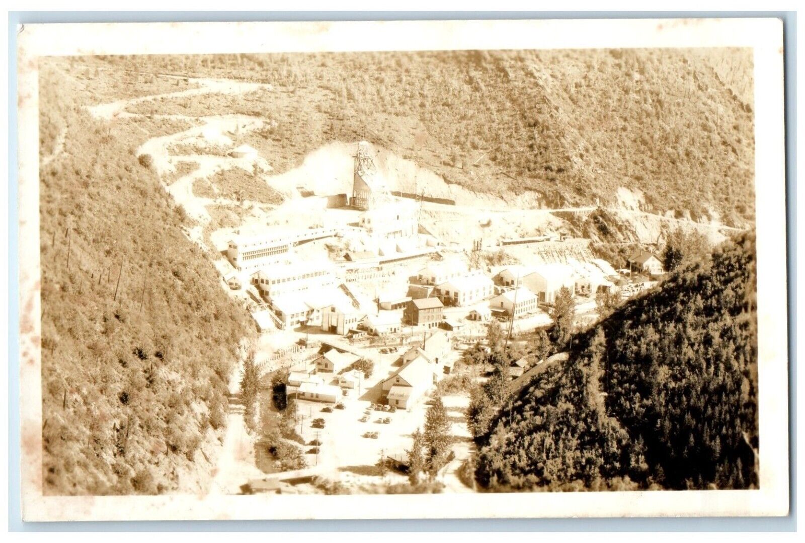 Kellogg Indiana IN RPPC Photo Postcard Sunshine Mine Exterior View c1940 Vintage