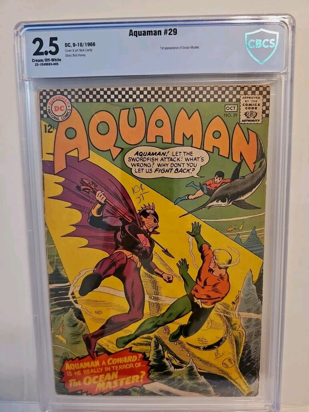 Aquaman #29  1966 CBCS 2.5 Origin first appearance Ocean Master Nick Cardy