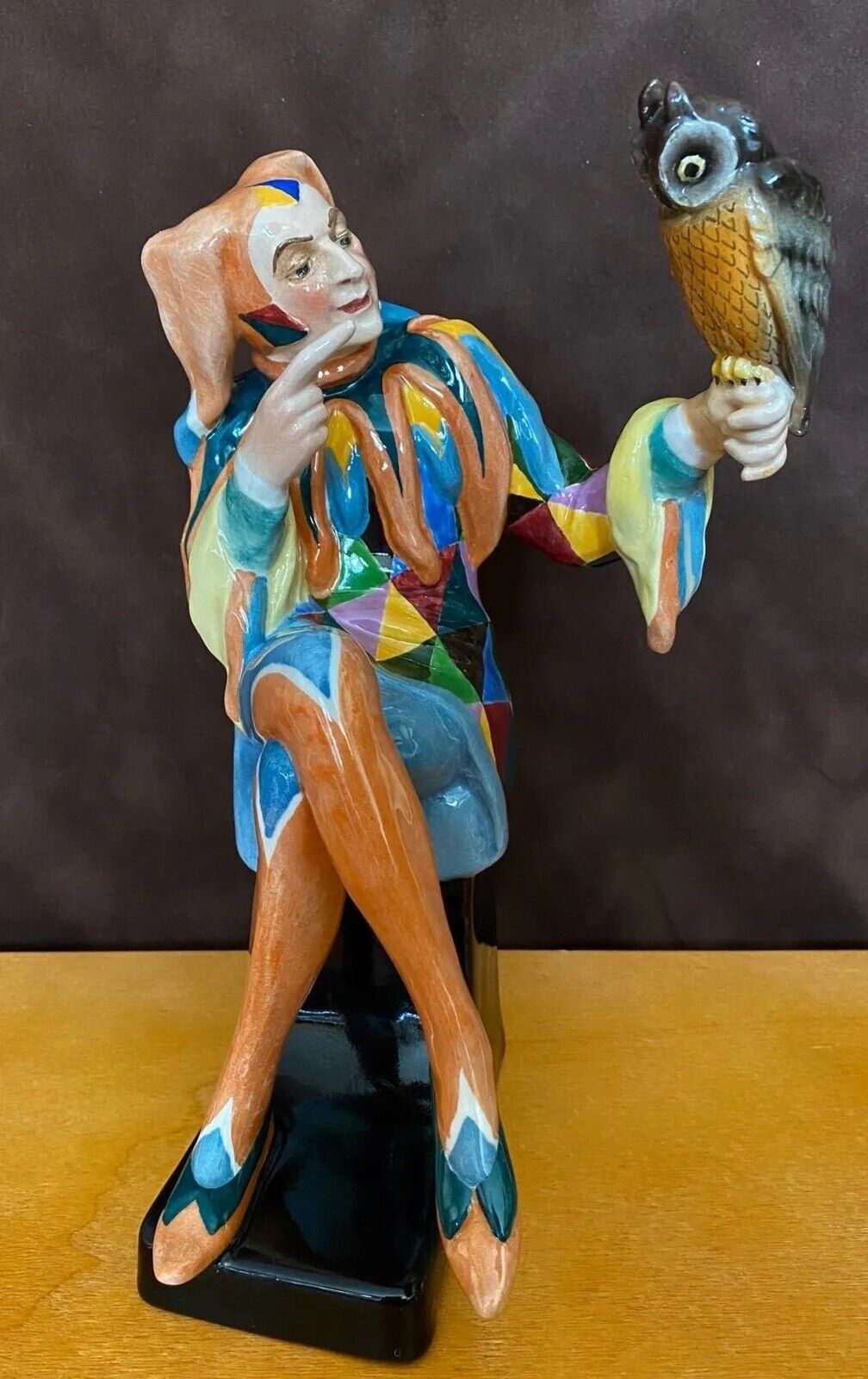 Antique Austrian Goldscheider Ceramic Figurine Of Till Eulenspiegel Rare