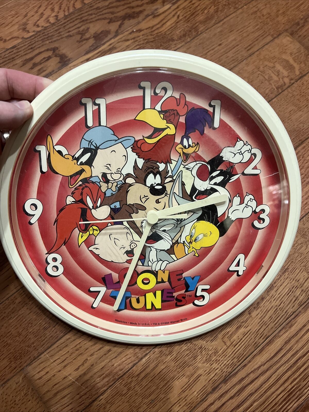 Looney Tunes Warner Bros Wall clock 1994 Westclox