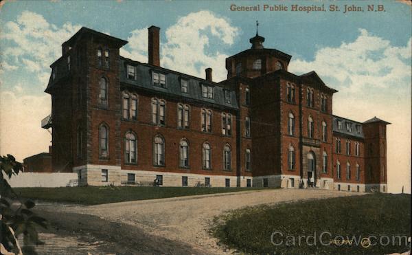 Canada Saint John,NB General Public Hospital New Brunswick Antique Postcard