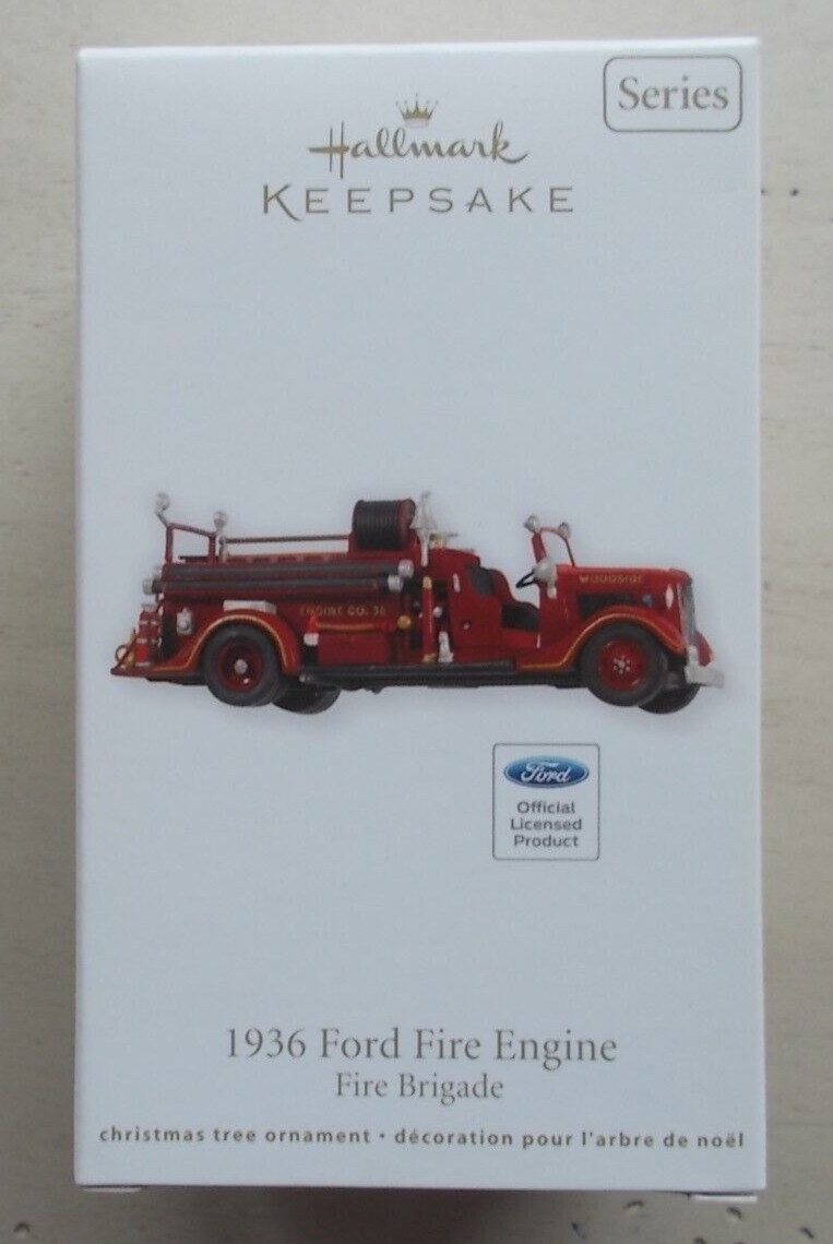 1936 Ford Fire Engine Brigade Hallmark Keepsake Ornament 10th in Series 2012