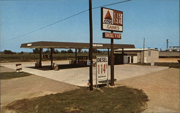 Boyle,MS Gaines Truck Stop Bolivar County Gas Station Mississippi Postcard