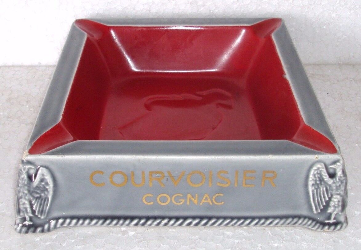 Vintage Ashtray Courvoisier Cognac Napoleon version Made in France by Orchies