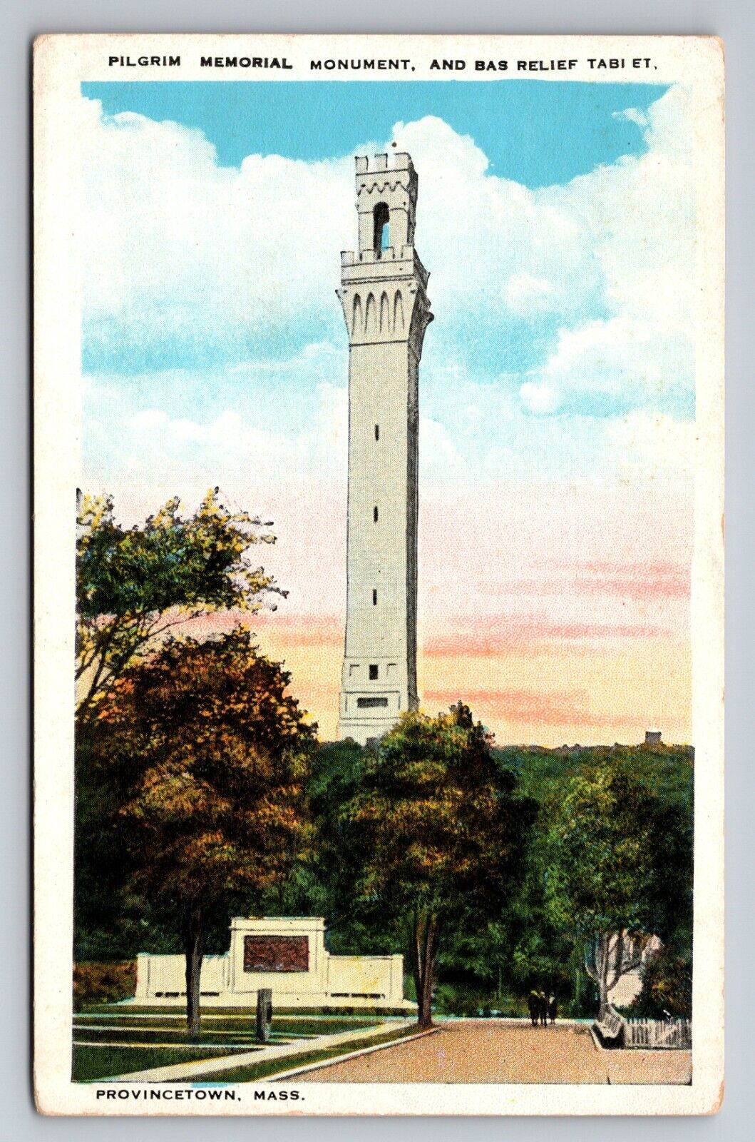 Pilgrim Memorial Provincetown Massachusetts Vintage Unposted Postcard