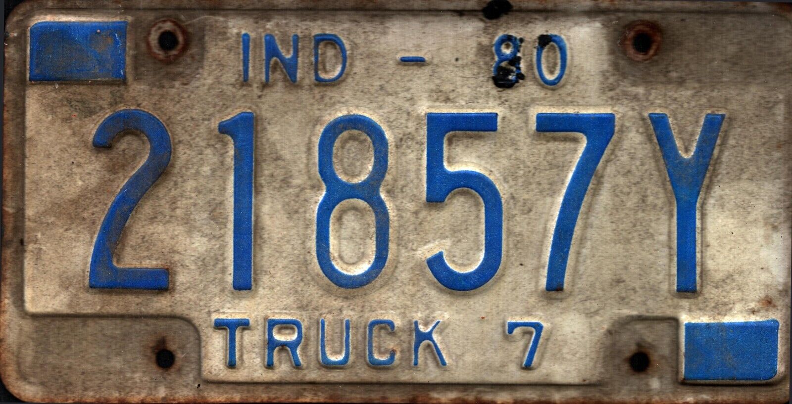 Vintage 1980 INDIANA  License Plate - Crafting Birthday MANCAVE slf
