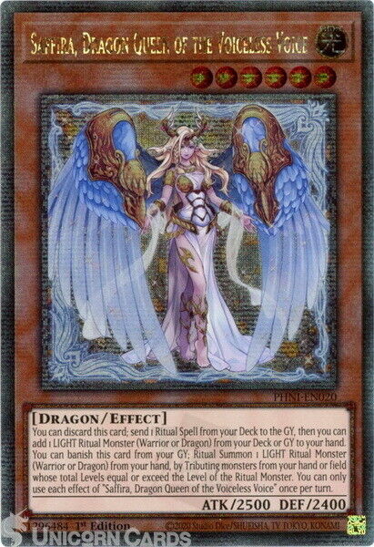 PHNI-EN020 Saffira, Dragon Queen of the Voiceless Voice :: Quarter Century Secre