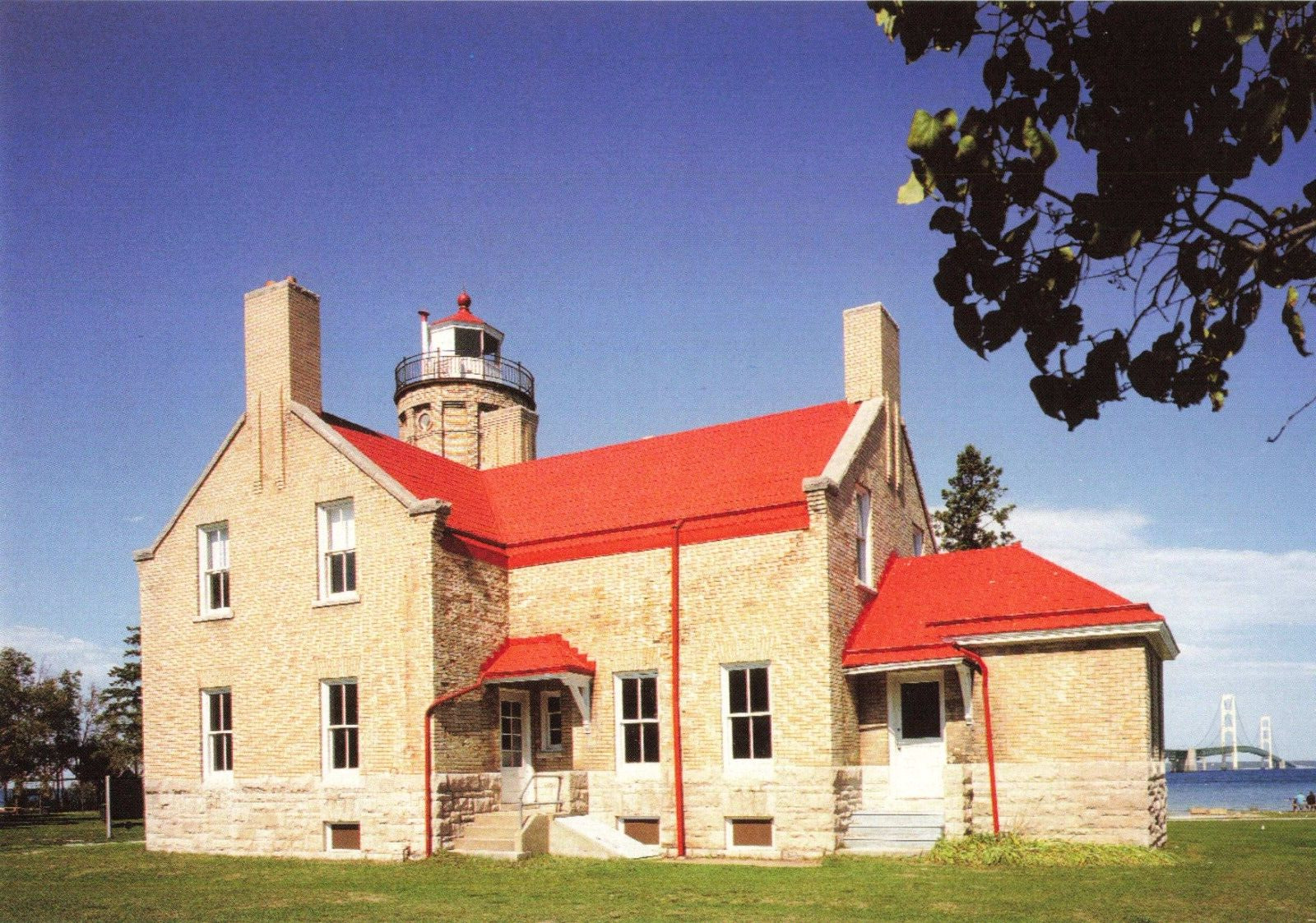 Mackinaw City Michigan, Old Mackinac Point Lighthouse, Vintage Postcard