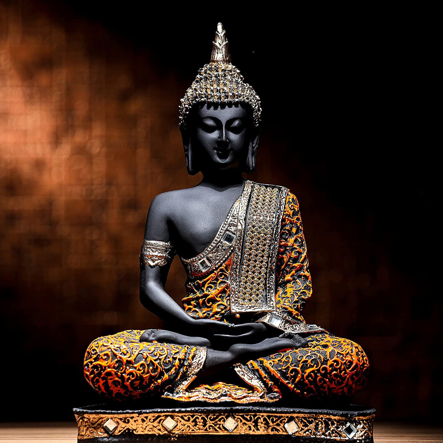 Polyresin Sitting Buddha Statue Showpiece for Home Decor & Gifting