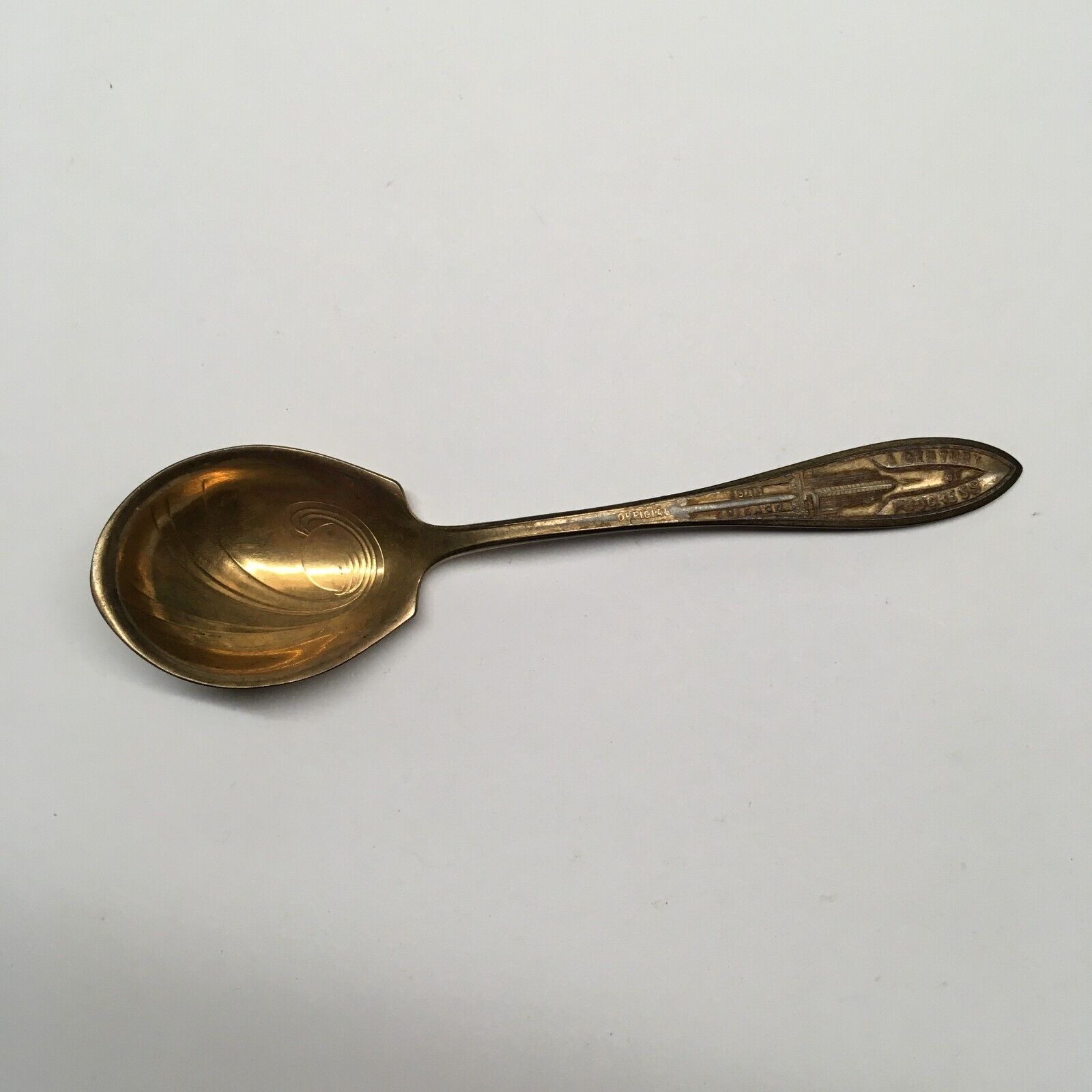 1933 Official Chicago Worlds Fair Brass Spoon \