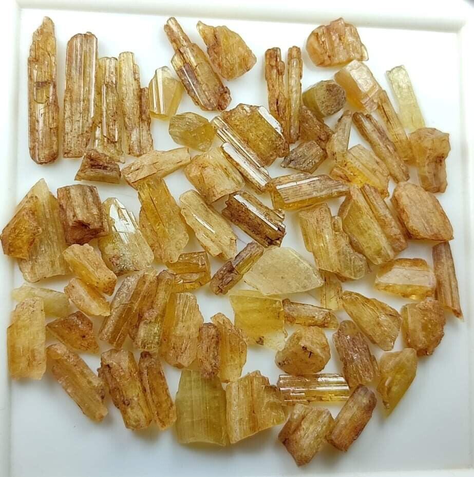 Rare Richterite Semi Translucent Crystals (Yellowish-Brown) @Afghanistan 
