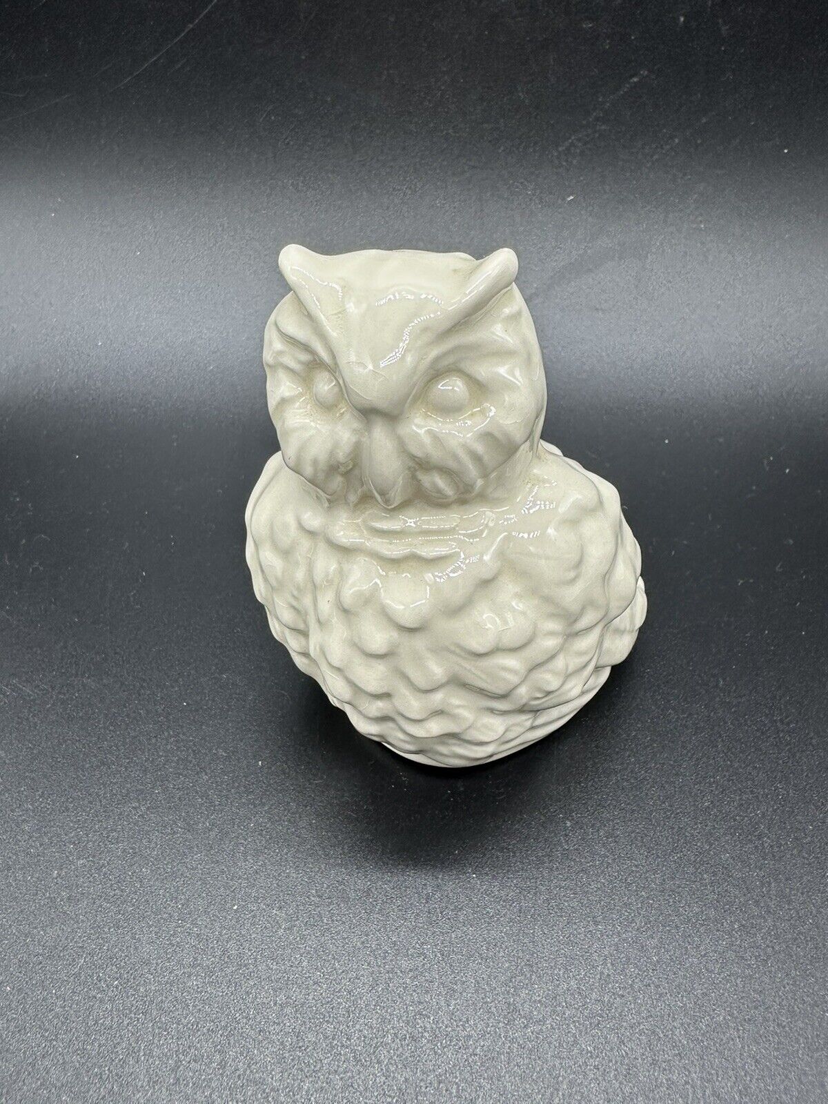 Vintage Goebel West Germany White Cream Porcelain Owl Figurine #38316-08