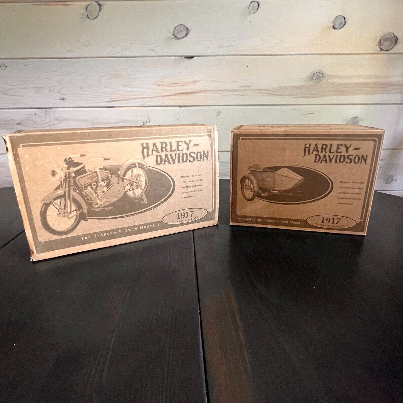 1917 Harley-Davidson The 3-Speed V-Twin Model F and Side Car with COA and Box