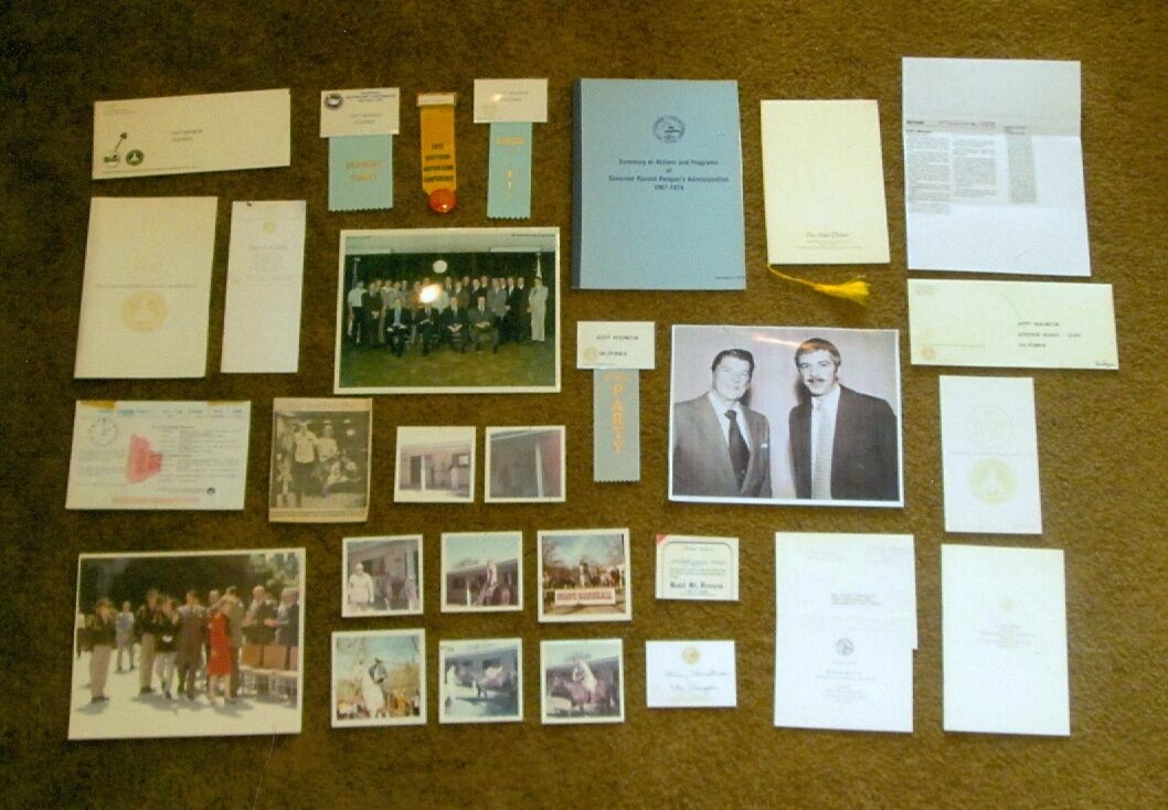 Rare SIGNED Xmas Ronald Reagan Governor Card, Guards Estate, 16 Photos, 30 Items