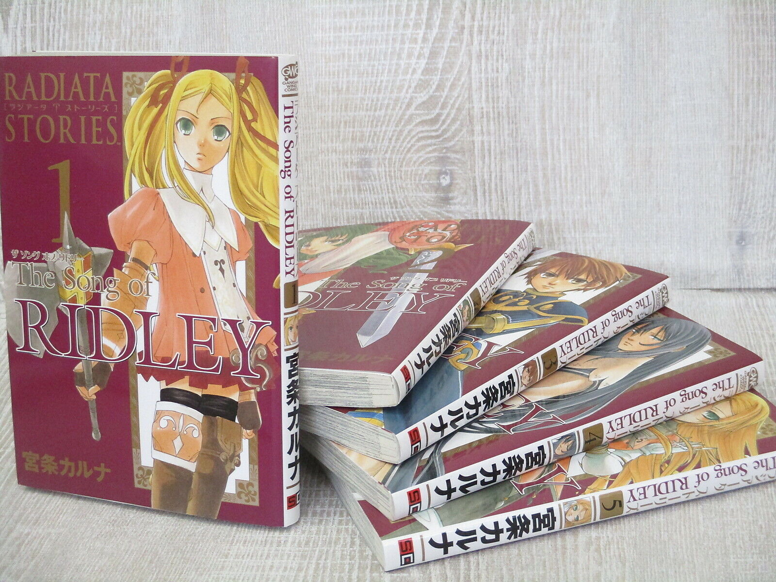 RADIATA STORIES Song of Ridley Manga Comic Complete Set 1-5 K. KUJO PS2 Book SE