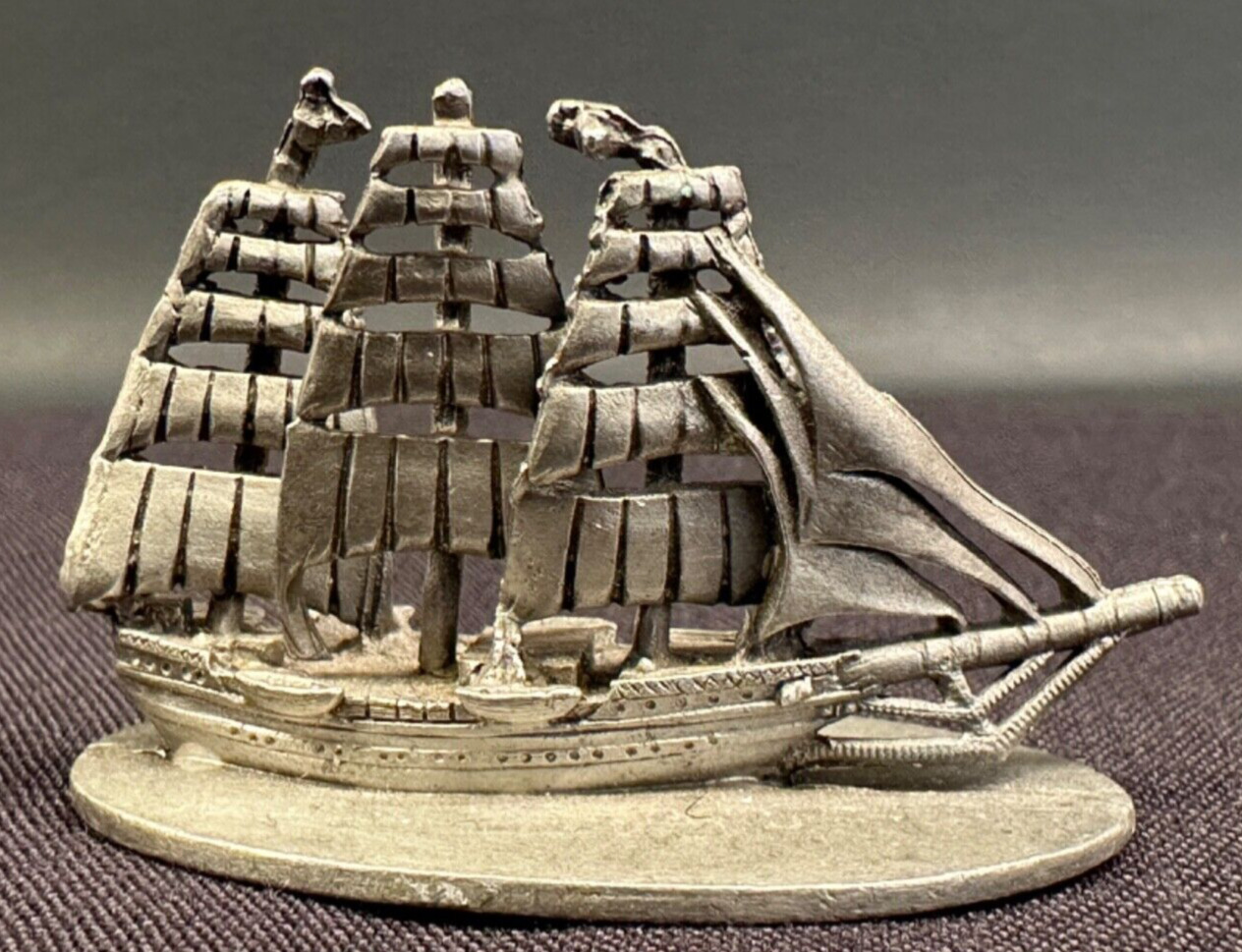 Spoontiques Pewter Great Sailing Ship Boat Miniature S703 Nautical Figurine 1979